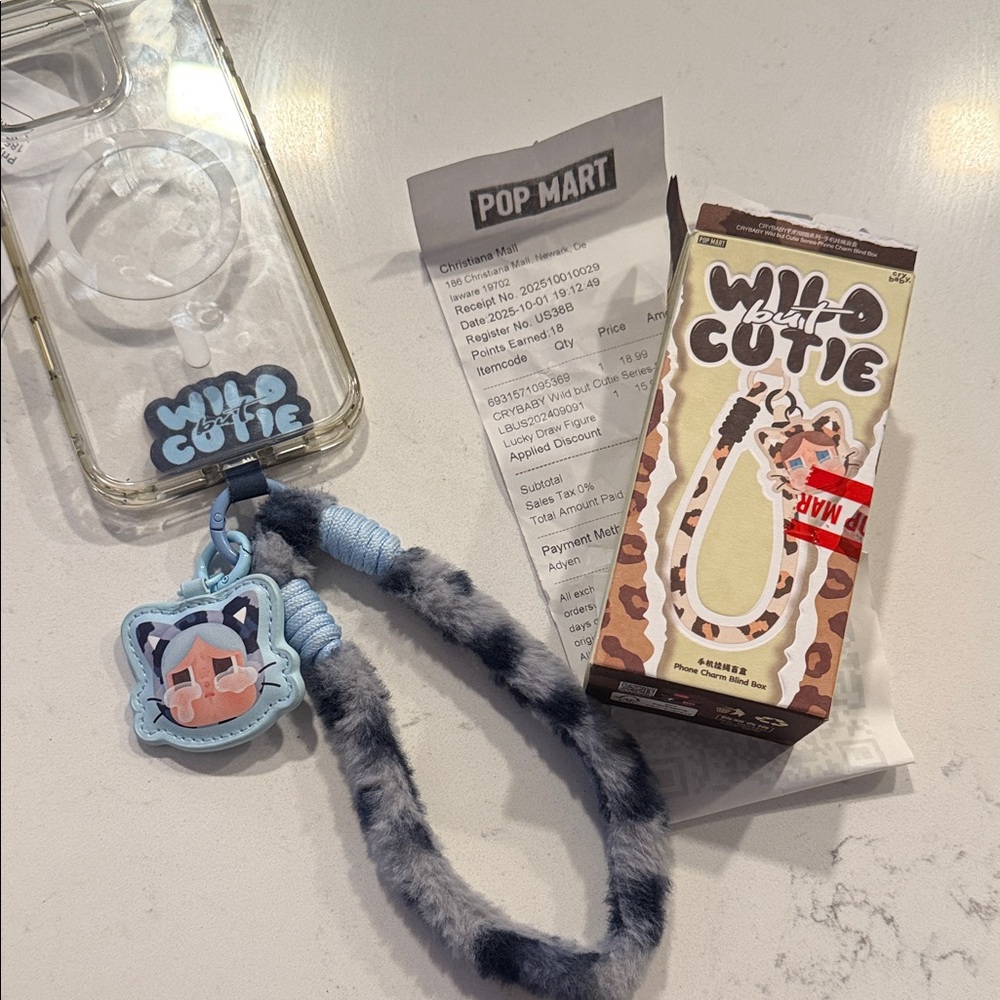 Wild Cutie Phone Case with Furry Strap
